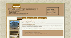 Desktop Screenshot of buildingsupplycenter.com